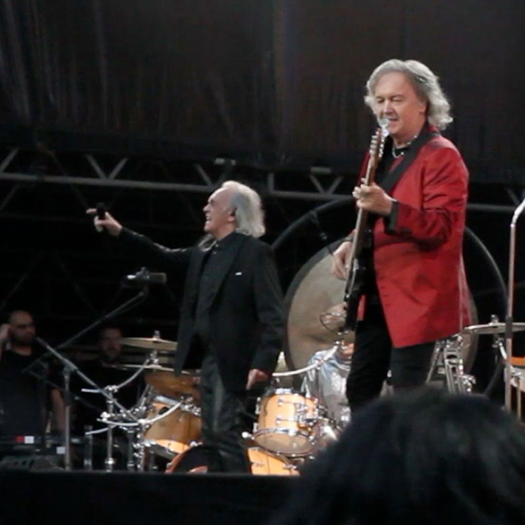 Riccardo e Red durante il concerto di San Siro